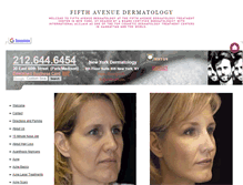 Tablet Screenshot of fifthavenuedermatology.org